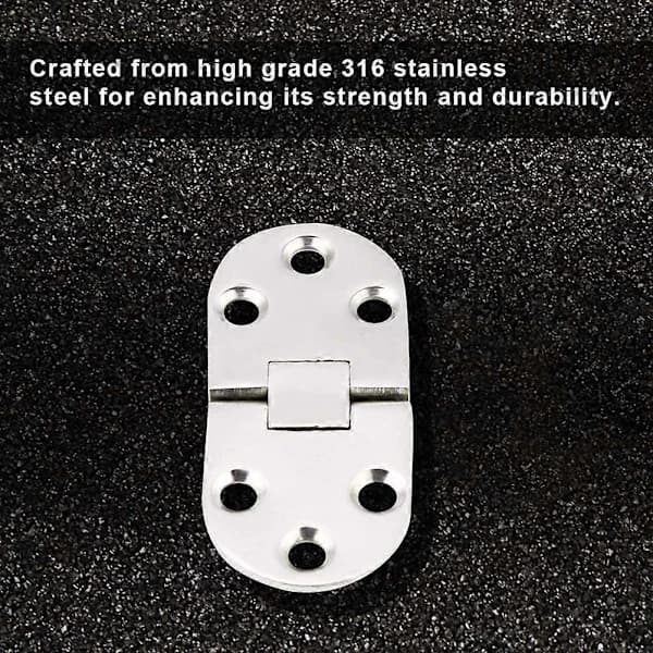 6-pack Flat Foldable Cabinet Door Tanble Hinge, Sewing Machine Table; Zinc Alloy Folding, with Screws, Silver-80*30mm
