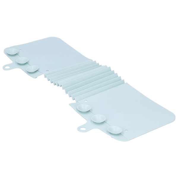 Foldable Sink Splash Guard with Suction Cups Water Repellent Board Kitchen Accessory Light Blue
