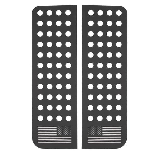 2 ST Bakdørsvindusdekaler Aluminiumlegering Glasspanelbeskyttelse for Wrangler JK 2007 til 2018 Type B