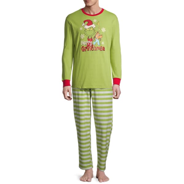 Jouluperheen yhteensopivat Grinch-pyjamasetit, isä Dad S