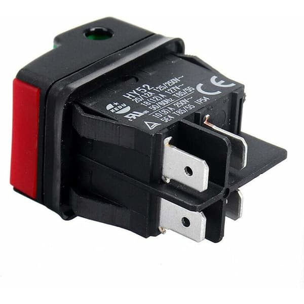 Durable 4-Pin Washing Machine Safety Switch, Compatible with Light Industrial Equipment, Double Pole Push Button