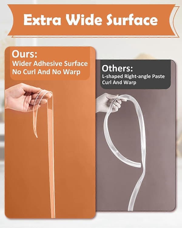 Transparent Edge Protector, 5m Extra Strong Transparent Baby Safety Corner Guard, Extra Wide Nano Tape 3cm Width [DB]