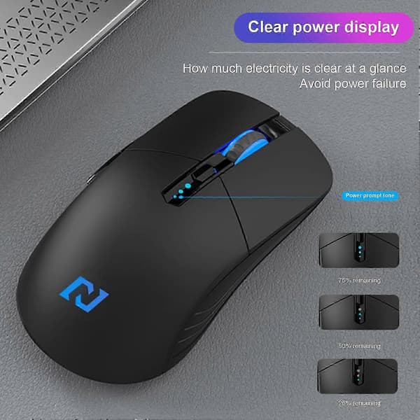 G12 Wireless Mouse LED 2.4G Silent Buttons Rechargeable Computer Optical Engine Gaming Mice for PC