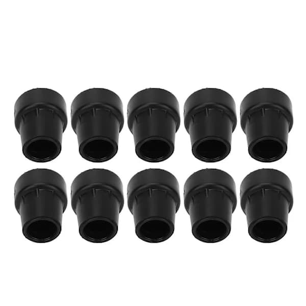 10-pack Crutch Cane Tips Rubber 19mm Inner Diameter Non-slip Universal Heavy Duty Crutch Cane Tips Black