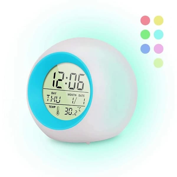 Digital alarm clock for children LED children's clock 7