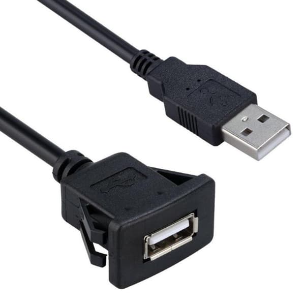 2-pakning Kvadratisk USB 3.0-panel med én port, Flush Mount Extension DXGHC