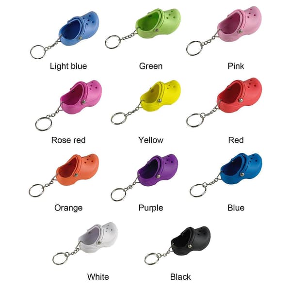 100% ny, mini Crocs sandal nøglering charm nøglering nøgleholder gave Rød Red