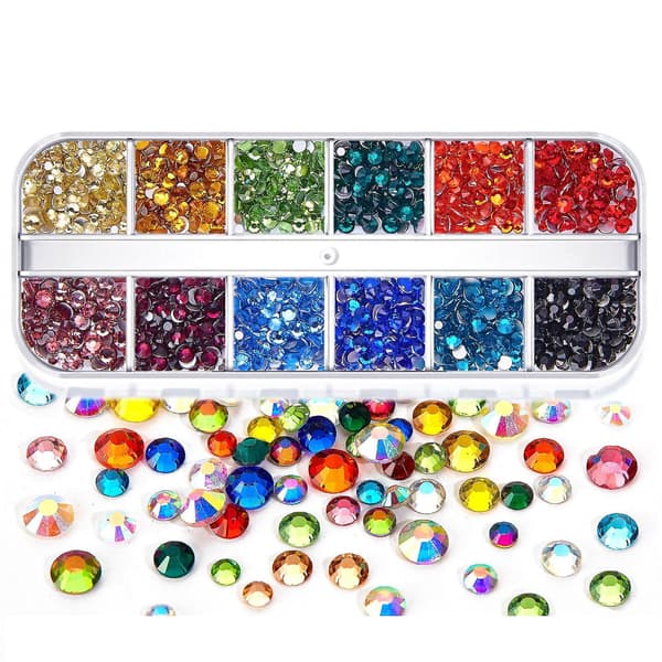 Rhinestone glasstenar värmelagning sten järnlim glas platt platta