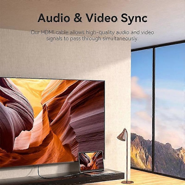 VENTION ALJBH 2m HDMI Uros-Uros Kullattu Adapterikaapeli 4K 60Hz PVC-kaapeli
