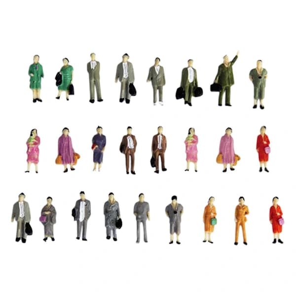 25 stk HO Skala 1:87 Figurer Leker Lite Tog Park Stativ