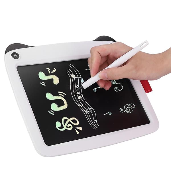 9-tommers monokrom bærbar smart LCD-håndskrift tablet tegneplade elektronisk notesblok (hvid)