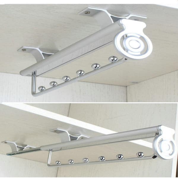 Heavy Duty Pull-Out Clothes Rail Trouser Hanger, Telescopic Wardrobe, Clothes Rail for Wardrobe