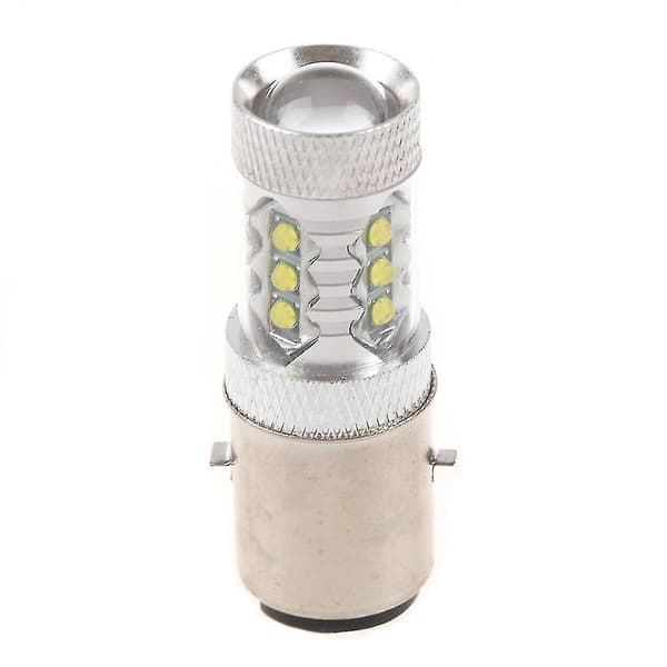 16 * 80W LED Motorsykkel/Moped/Scooter/ATV Frontlys BA20D H6 [DB]