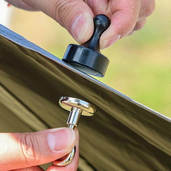 Magnetisk krok for camping, multifunksjonell karabinkrok for utendørs telt og markise