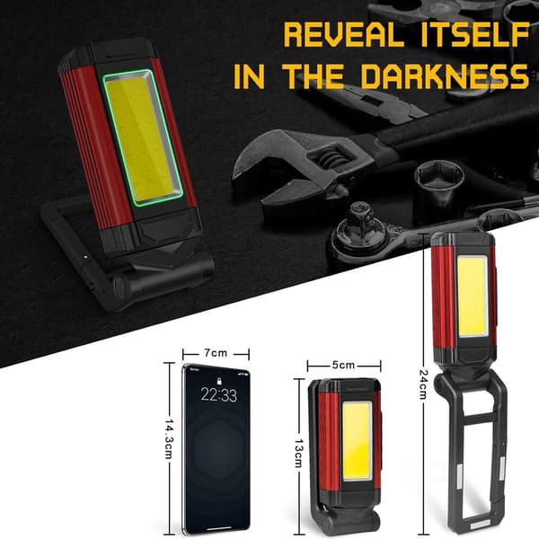 Powerful Rechargeable Work Light, LED Hand Lamp, Workshop Lamp with Ma