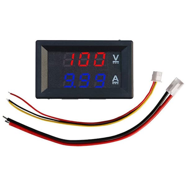 2 STK 0,28 tommer Digital Volt Amper Voltmeter Amperemeter DC 100V 50A 3-bits Spenningsstrømmåler med 50A 75MV Shunt