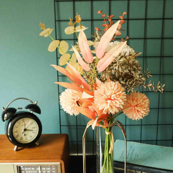 #Kunstig blomsterbuket, Silke Chrysanthemum#