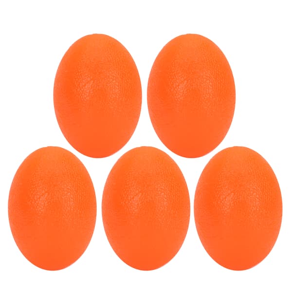 5 stk silikone håndgreb bold håndledstræning styrketræning massagegrebforstærker orange (20 grader) ægform (oval)