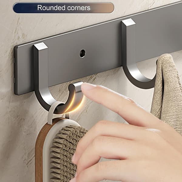 Wall Hooks, Heavy Duty Aluminum Towel Hooks for Hanging Jackets Hats Keys Clothes, Wardrobe Hooks, Wall Mounted Rack for Kits