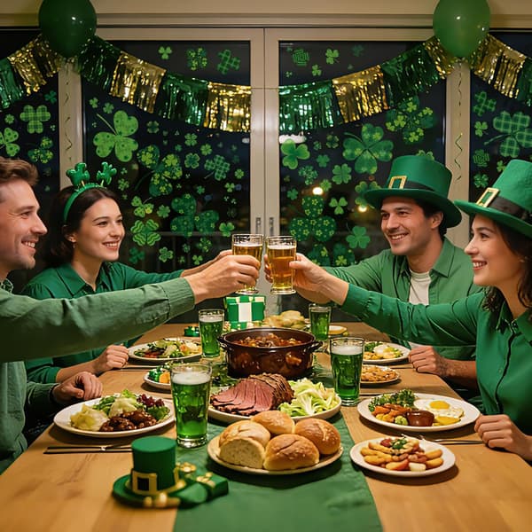 St Patricks Day Window Decals, Reusable Double-Sided Clover Stickers for Glass, Spring Home Office (117 pcs)