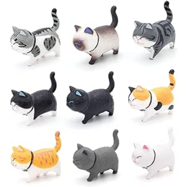 9 pcs Cat Car Decoration Vehicle Interior Decoration Kitten Cat