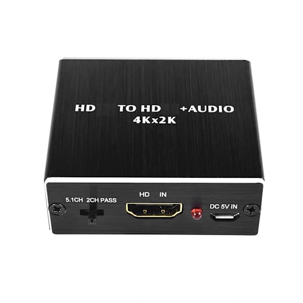 til HDMI Audio Extractor Splitter 4Kx2K/3D til HDMI Audio Splitter Stereo med strøm til HDMI Audio Adapter til HD