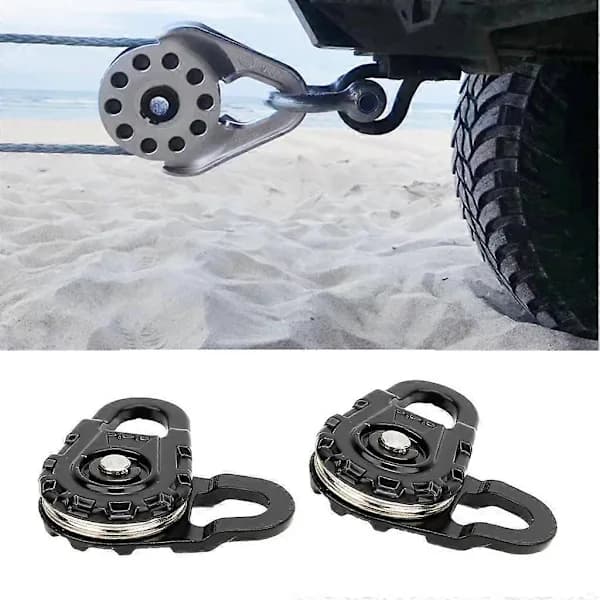 2X RC Bil Metall Kraftig Vinsch Snatch Block För