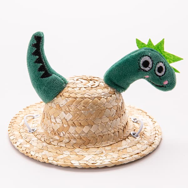 (Dinosaur) Small Pet Straw Hat, Cute Costume Hat for Dogs