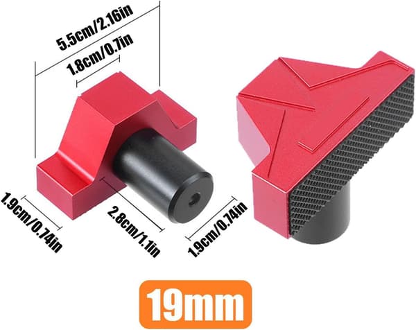 Arbeidsbenk-klaff, sklisikker, med hurtiglås 19 mm UN 19 Mm UN
