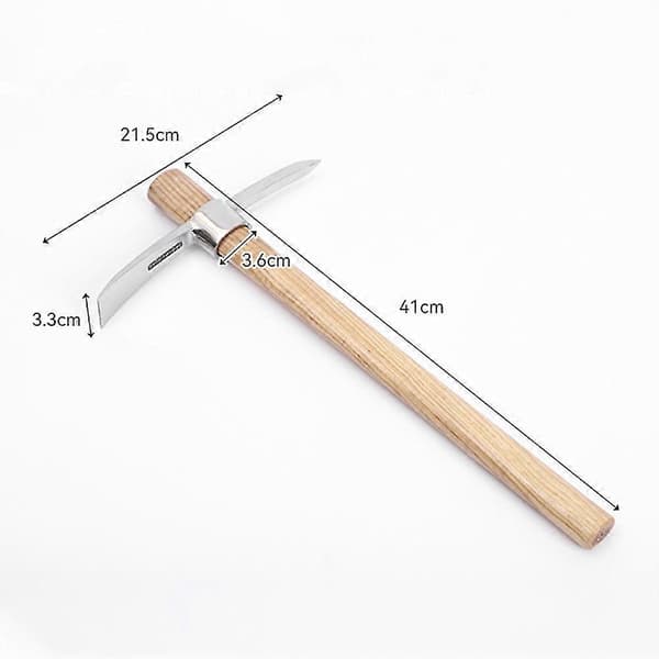 Stainless Steel Crossed Pickaxe with Wooden Handle Ergonomic Handle Digging Tool for Landscaping Sharp Pick Sharp Pick