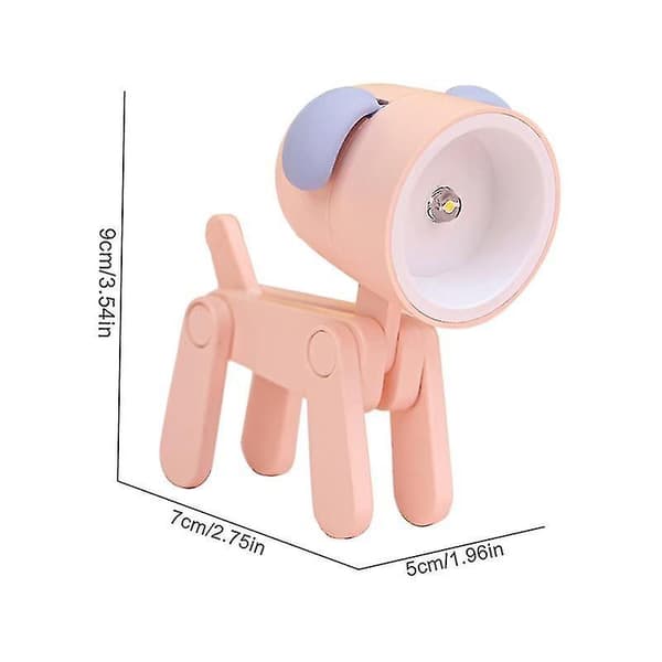 Cute Pet Night Light Decorative Ornament Gift Portable Mini Phone Holder Creative LED Desk Lamp (Deer, Yellow)