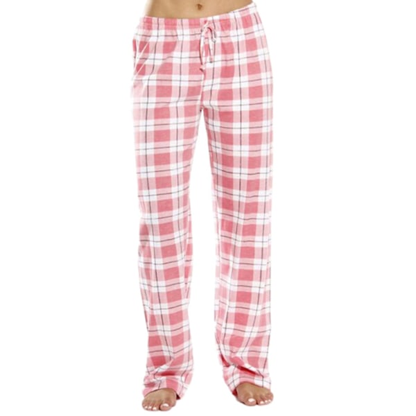 Steampunk-inspirerede pyjamasbukser med elastisk talje, afslappede baggy loungewear, rosa Pink Rosa Rosa L