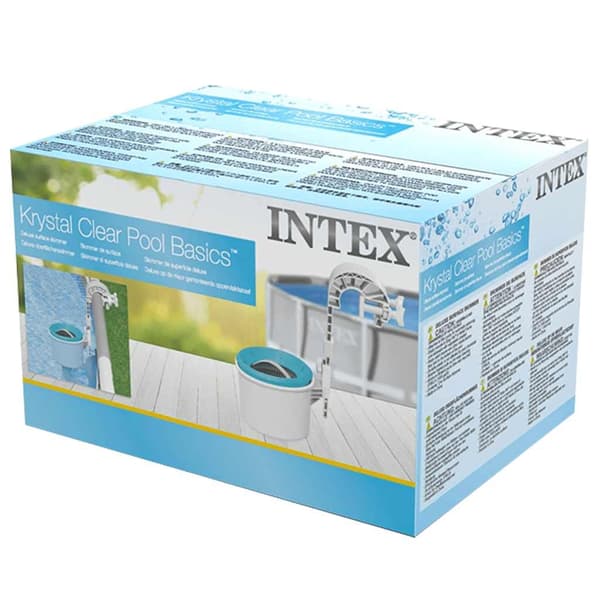 INTEX Vægmonteret poolskimmer Deluxe Blå Blå, Grå