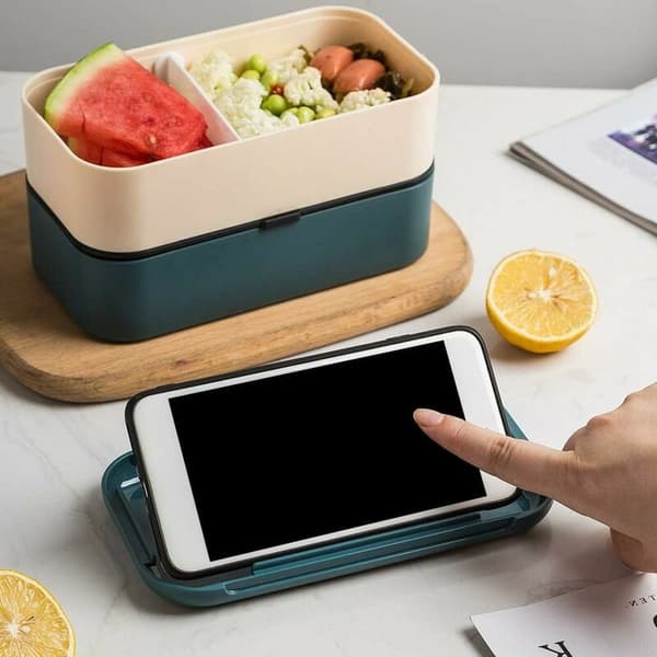 Japanese style bento box, double-layer eco-friendly food container