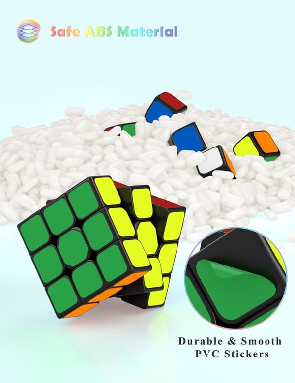 Speed Cube, Original Speed Cube Superholdbart Klistremerke med Levende Farger