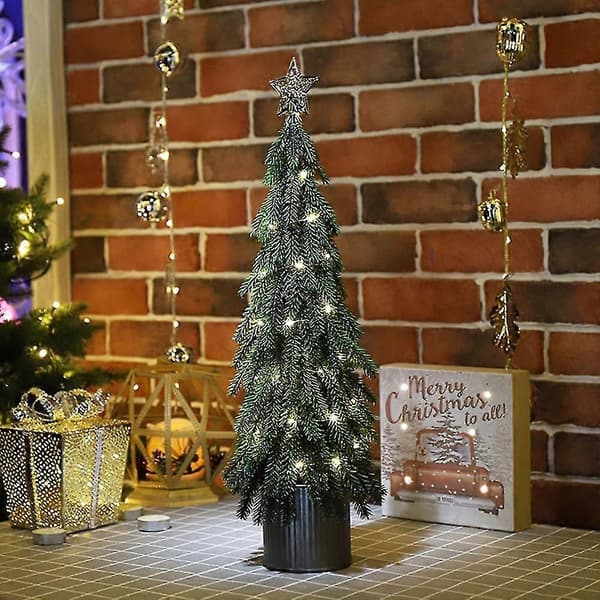Floing Artificial Christmas Tree, Cedar Christmas Tree for Desk, Indoor Christmas Decorations G G