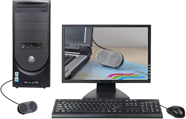 USB Minihøjttalere Computerhøjttalere Strømforsynet Stereo Multimediehøjttalere Til Bærbar Computer PC (Sort)
