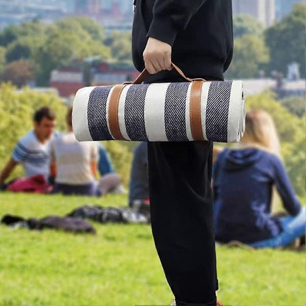 2 Pcs Waterproof Beach Blankets Camping Blankets Sandproof Belt Handles Suitable for Picnics, Beaches
