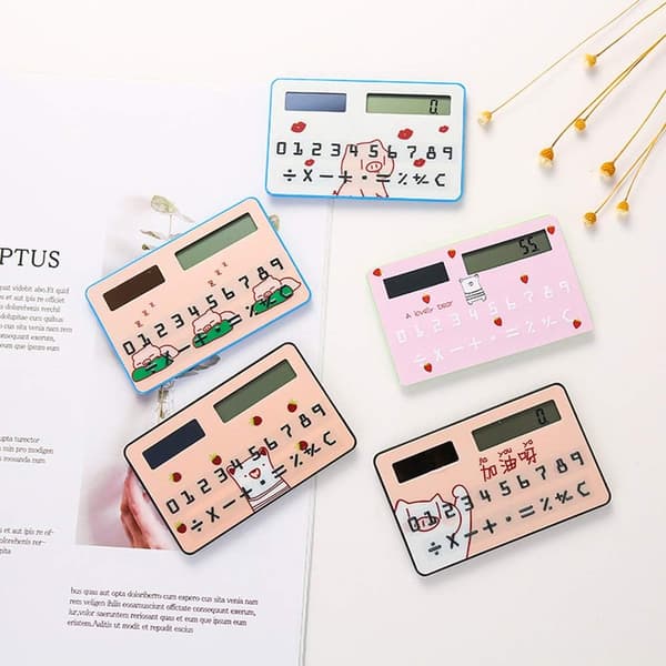Calculator, Ultra-Thin Card Size Cute Cartoon DXGHC
