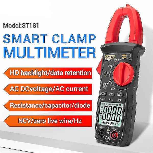 Aneng St181 4000 Teller Digital AC Strømtangmåler 400a Automatisk Område Multimeter Med Bakgrunnsbelysning