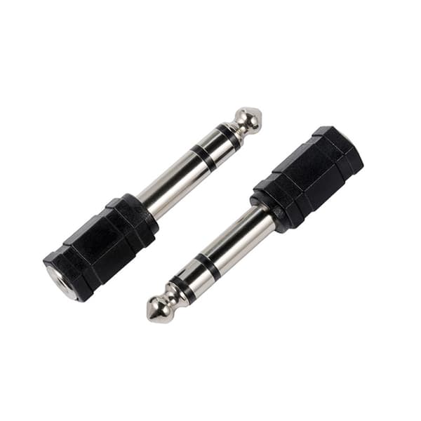 6,5 mm til 3,5 mm tokanals lydadapter nikkelbelagt