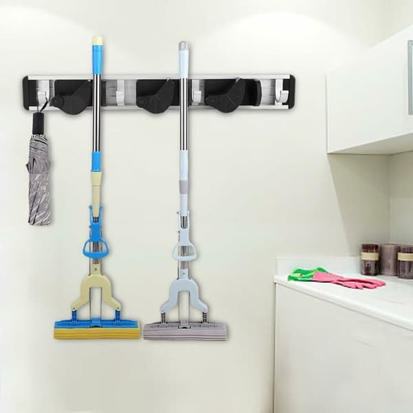 Broom and Mop Holder, Multi-functional Hanger for Home, Kitchen, Garden and Garage
