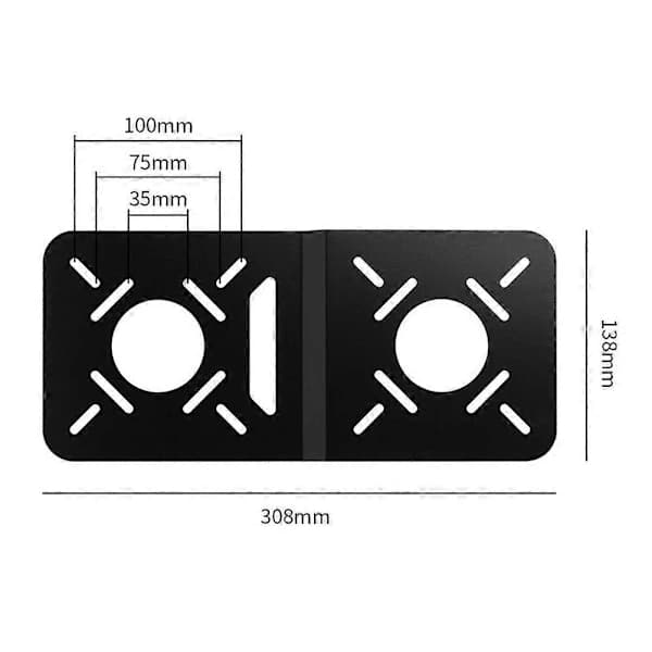 VESA-kiinnike Mini PC Mini - Ripustuskiinnike VESA-pidike PC-näyttö Kaksi näyttöä Asennettu tyynykiinnitys
