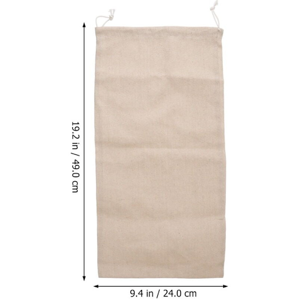 Reusable Bread Bag with Drawstring, Durable Food Storage Bag for Bread and Cakes