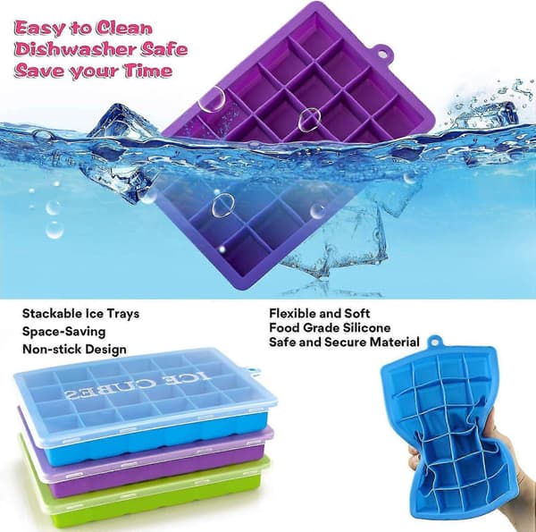 Isbitform Silikon Isbitform, Silikon Isbitform Med Lokk, 3 Deler Silikon Isbitform