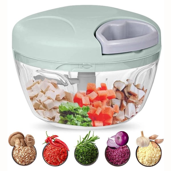 1pcs Manual garlic puller food processor vegetable cutter blender suitable for chopping fruit vegetables nuts herbs onions garlic etc.