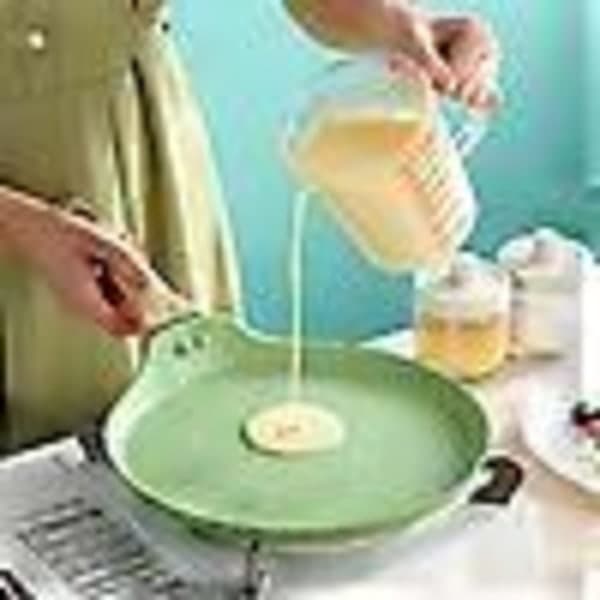Non-stick pannekakepanne, flat crêpepanne med granittbelegg