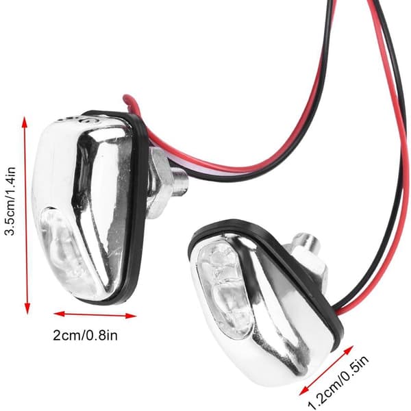 Par bil LED-lys vindusviskerbladhode frontrute vannspraydyse vaskelampe 12V