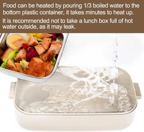 Matboks - Matboks Voksne - Matboks - Matboks Rustfritt Stål - Matbokser - Bento Box - Dobbeltlags Matboks