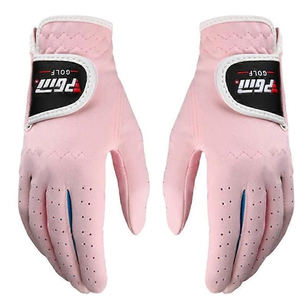 Golfhandsker til børn, bløde, komfortable, skridsikre, åndbare udendørshandsker til golf [DB] Pink 16 Pink 16